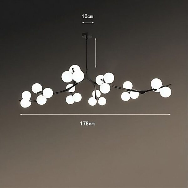 Suspension LED en verre inspiration nordique