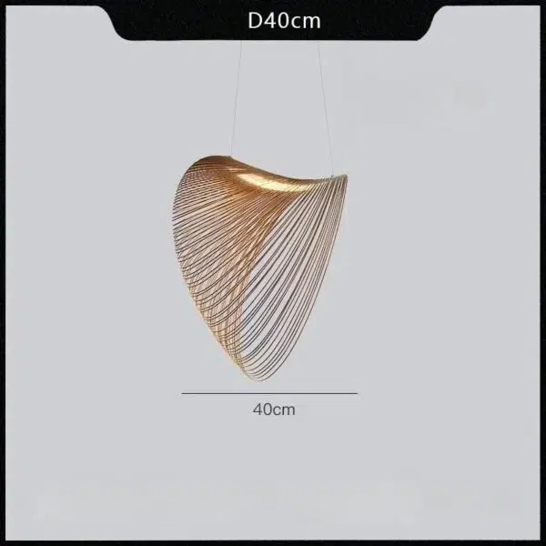 Suspension LED Nordique en Bois Naturel