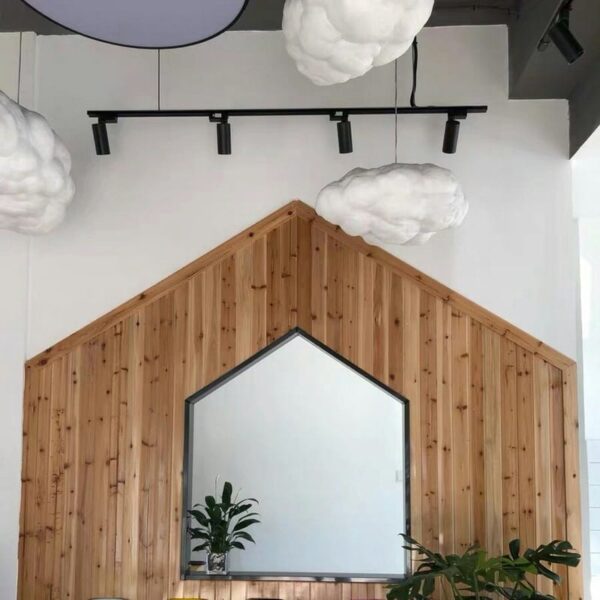 Suspension luminaire épurée nuage, inspiration nordique