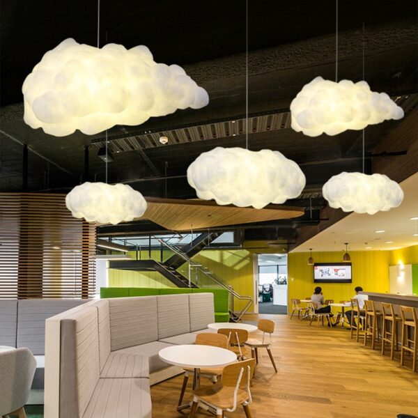 Suspension luminaire épurée nuage, inspiration nordique