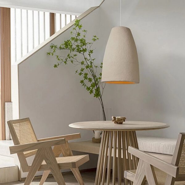 Suspension LED en pierre naturelle d'inspiration zen
