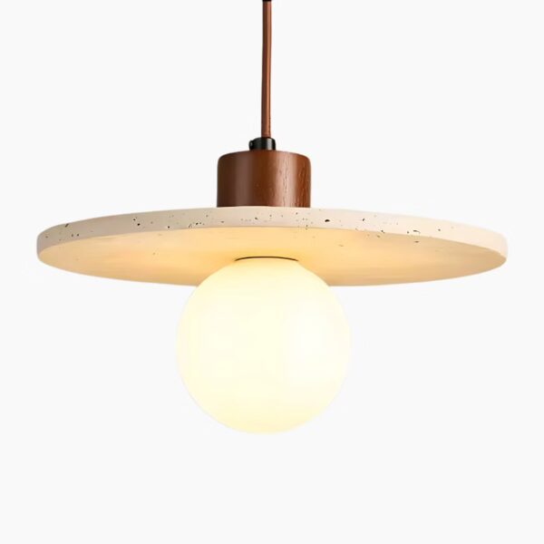 LED-Hängeleuchte aus Travertin, Zeitgenössisches Design