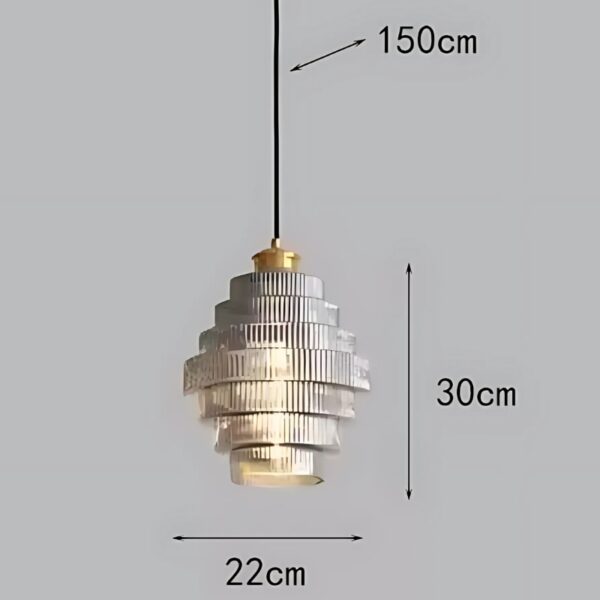 Suspension LED en Verre d'Inspiration Nordique