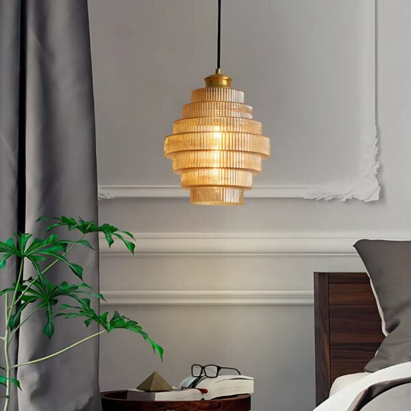 Suspension LED en Verre d'Inspiration Nordique