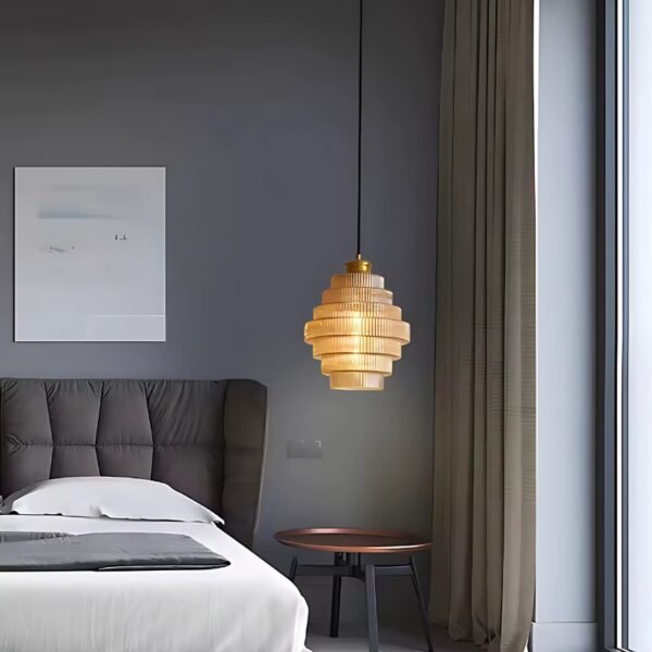 Suspension LED en Verre d'Inspiration Nordique