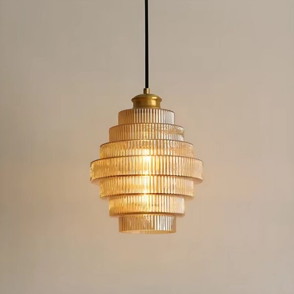 Suspension LED en Verre d'Inspiration Nordique