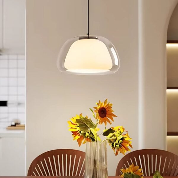 Suspension Contemporaine en Verre d'Inspiration Nordique