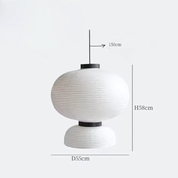 Suspension contemporaine papier, inspiration orient