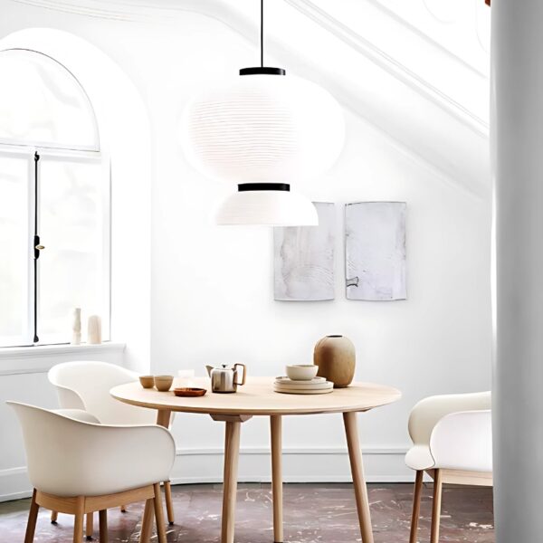 Suspension contemporaine papier, inspiration orient