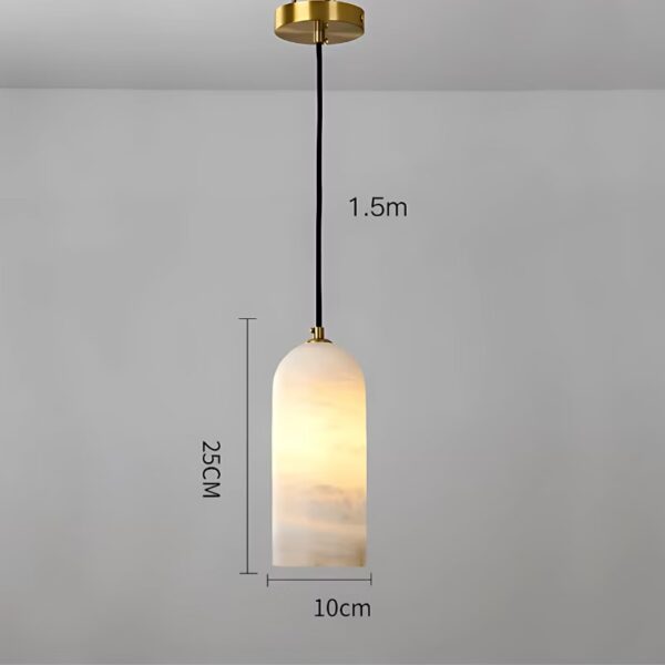 Suspension LED en marbre d'Espagne inspiration nordique