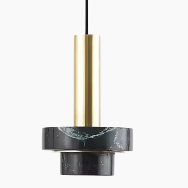 Suspension LED en Marbre Naturel d'Inspiration Nordique