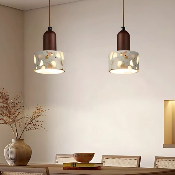 Suspension luminaire en marbre translucide au charme d'antan
