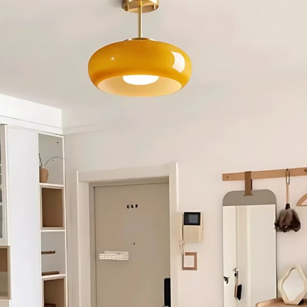 Suspension luminaire en verre inspiration moderniste