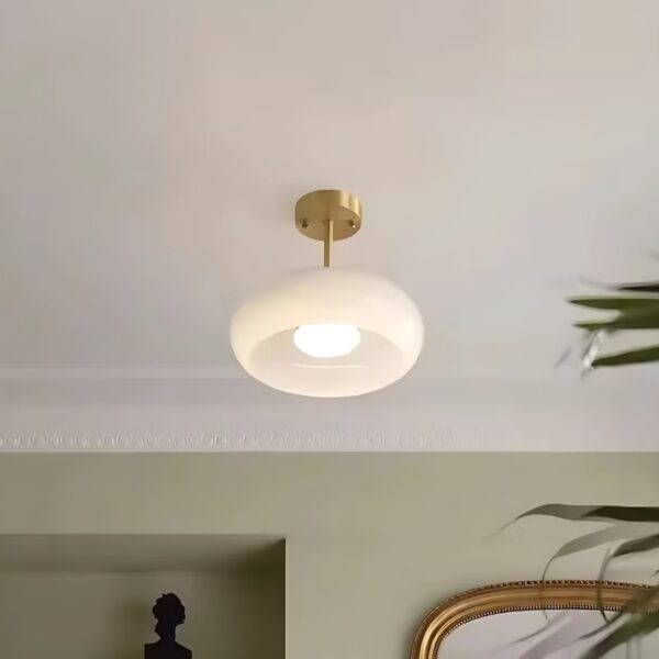 Suspension luminaire en verre inspiration moderniste