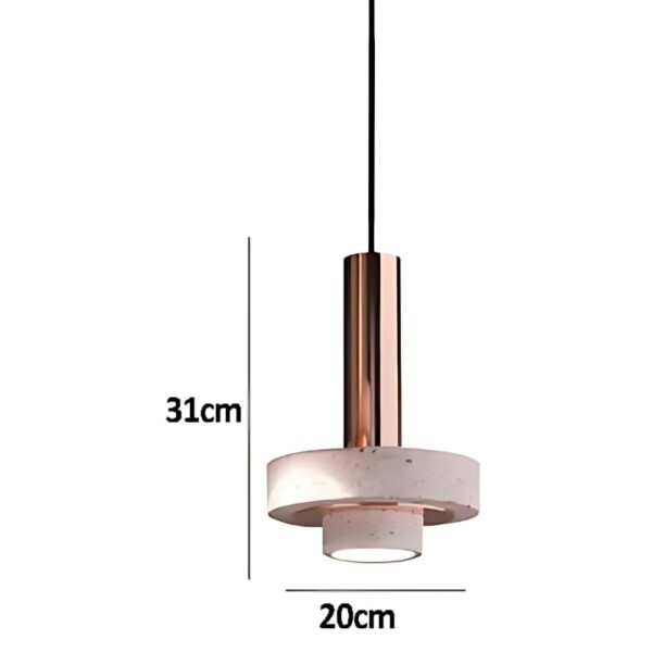 Suspension Luminaire LED Minimaliste en Finition Rose Doré
