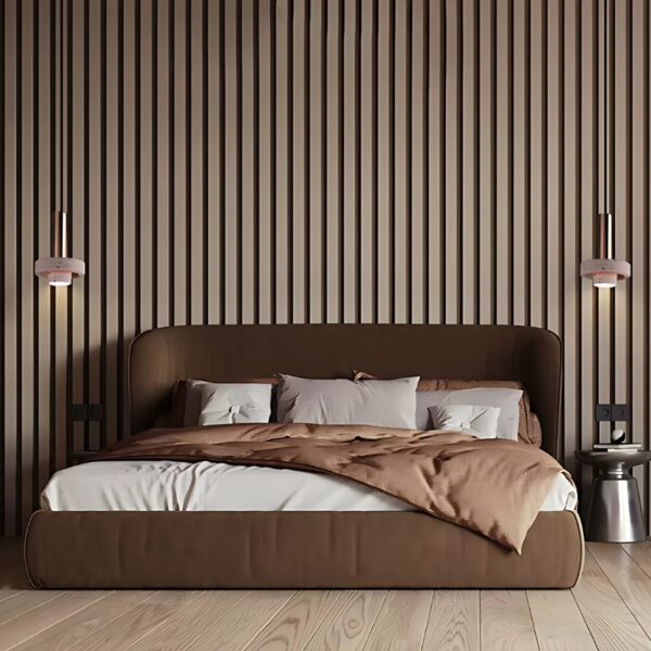 Suspension Luminaire LED Minimaliste en Finition Rose Doré
