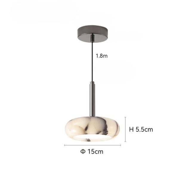 Suspension lumineuse en pierre naturelle au design nordique