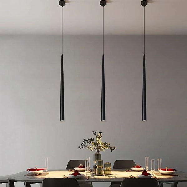 Suspension LED contemporaine à silhouette conique