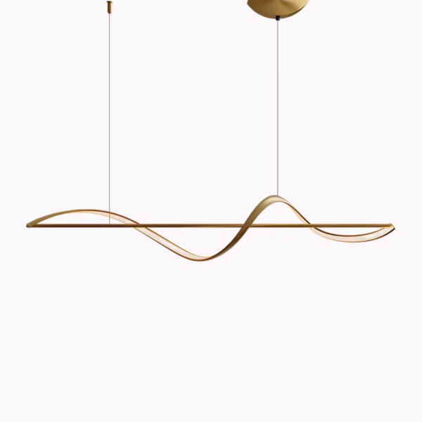 Design LED-Pendelleuchte mit zeitgenössischen Wellenbewegungen