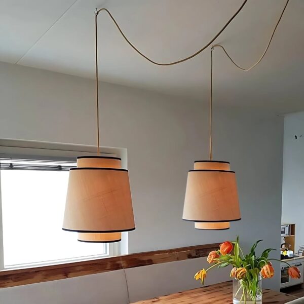 Suspension LED en Tissu d'Inspiration Orientale