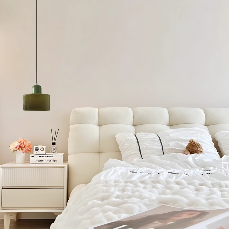 Suspension LED Memphis en verre avec design contemporain