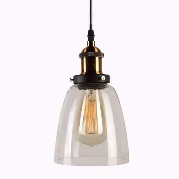 Zylindrische Pendelleuchte aus Glas mit zeitlosem Design