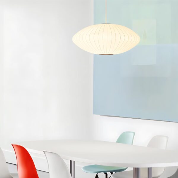 Suspension luminaire zen en voile textile
