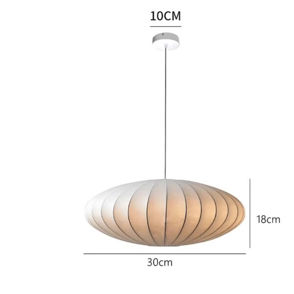 Suspension luminaire zen en voile textile