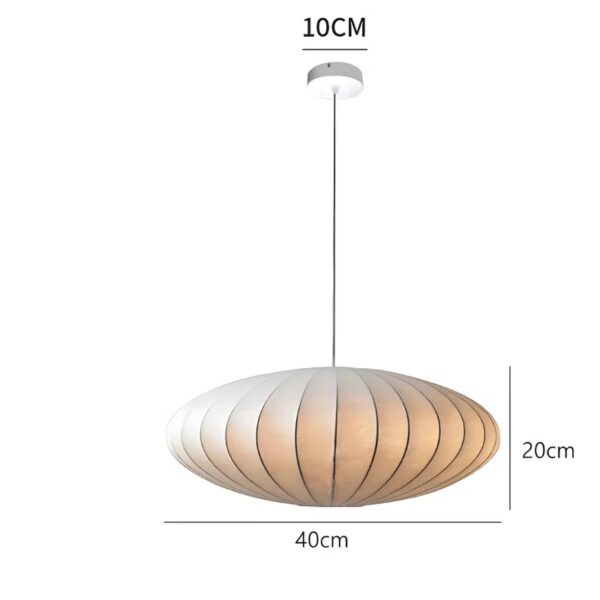 Suspension luminaire zen en voile textile