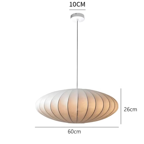 Suspension luminaire zen en voile textile